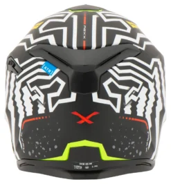Nexx SX.100 Enigma Full-Face Helmet -Motorcycle Riding Protection 00.8f.3c.D3NexxSX100HelmMattSchwarzWeiss21539741020