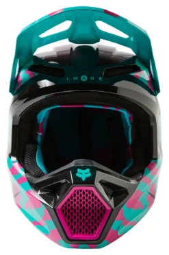 Fox V1 Nuklr Motocross Helmet -Motorcycle Riding Protection 5a.d1.45.ARG217485FoxV1CrosshelmD2