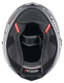 Nishua NRX-2 Full-Face-Helmet -Motorcycle Riding Protection 76.66.f7.D5NishuaNRX2Helmschwarzweissrot21707141020