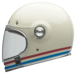 Aluminium Shield Pods For Bell Helmets -Motorcycle Riding Protection 85.35.91.BellBullittStripesPearlWhite605110410INET0317