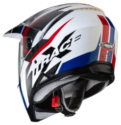 Caberg XTrace Savana -Motorcycle Riding Protection e0.15.e5.ARG505821CabergXtraceSavanaWhiteBlackBlueRedrearD3